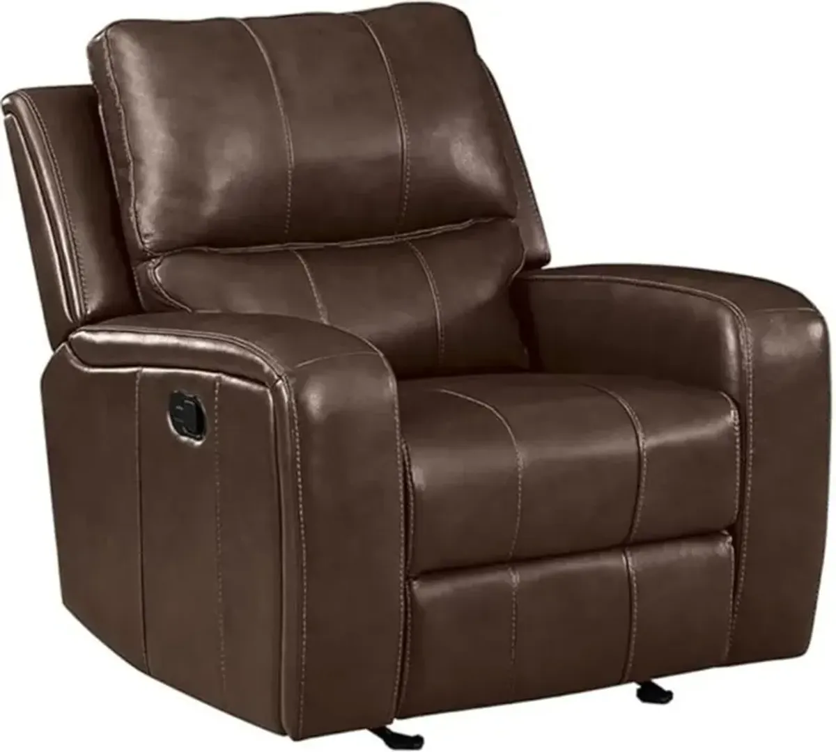 New Classic Furniture Linton Leather Glider Recliner-Brown