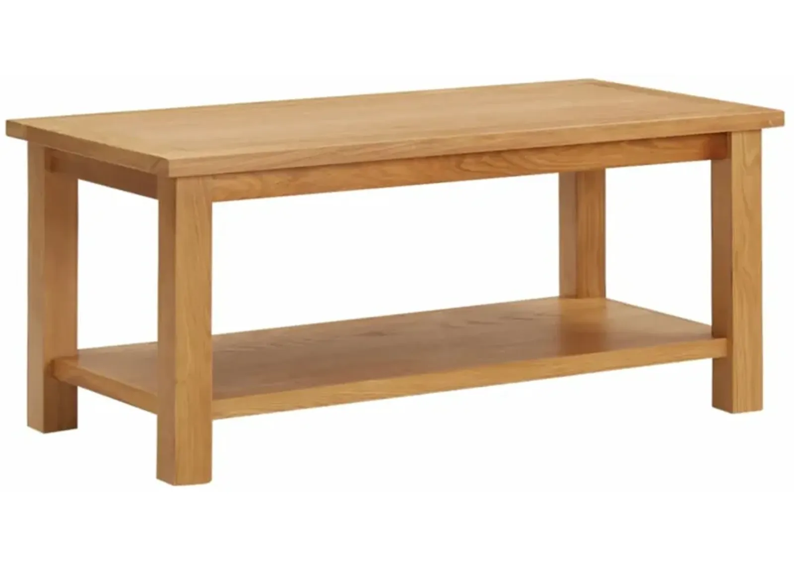 vidaXL Coffee Table 35.4"x17.7"x15.7" Solid Oak Wood