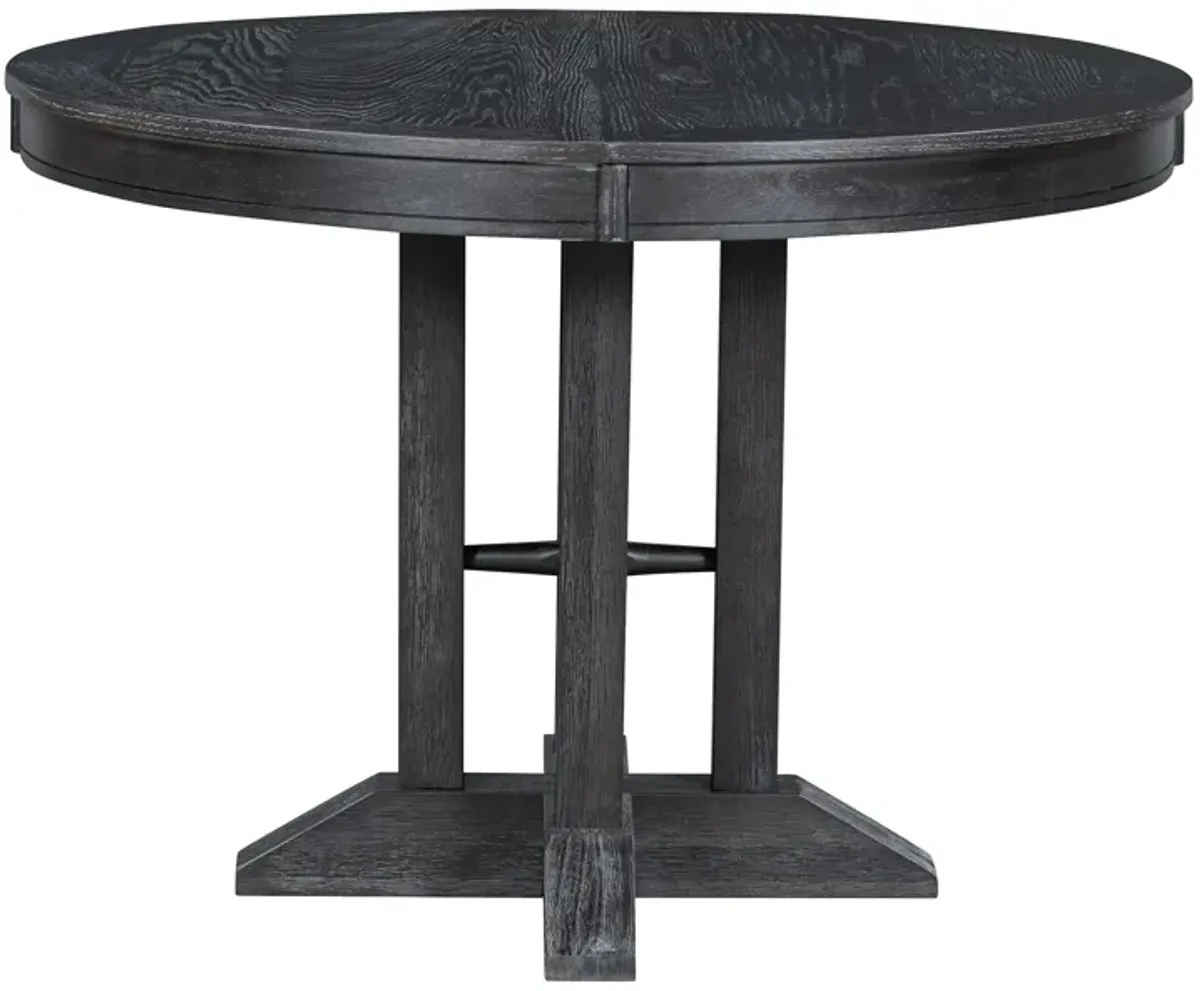 Merax Farmhouse Dining Table Extendable Round Table for Kitchen