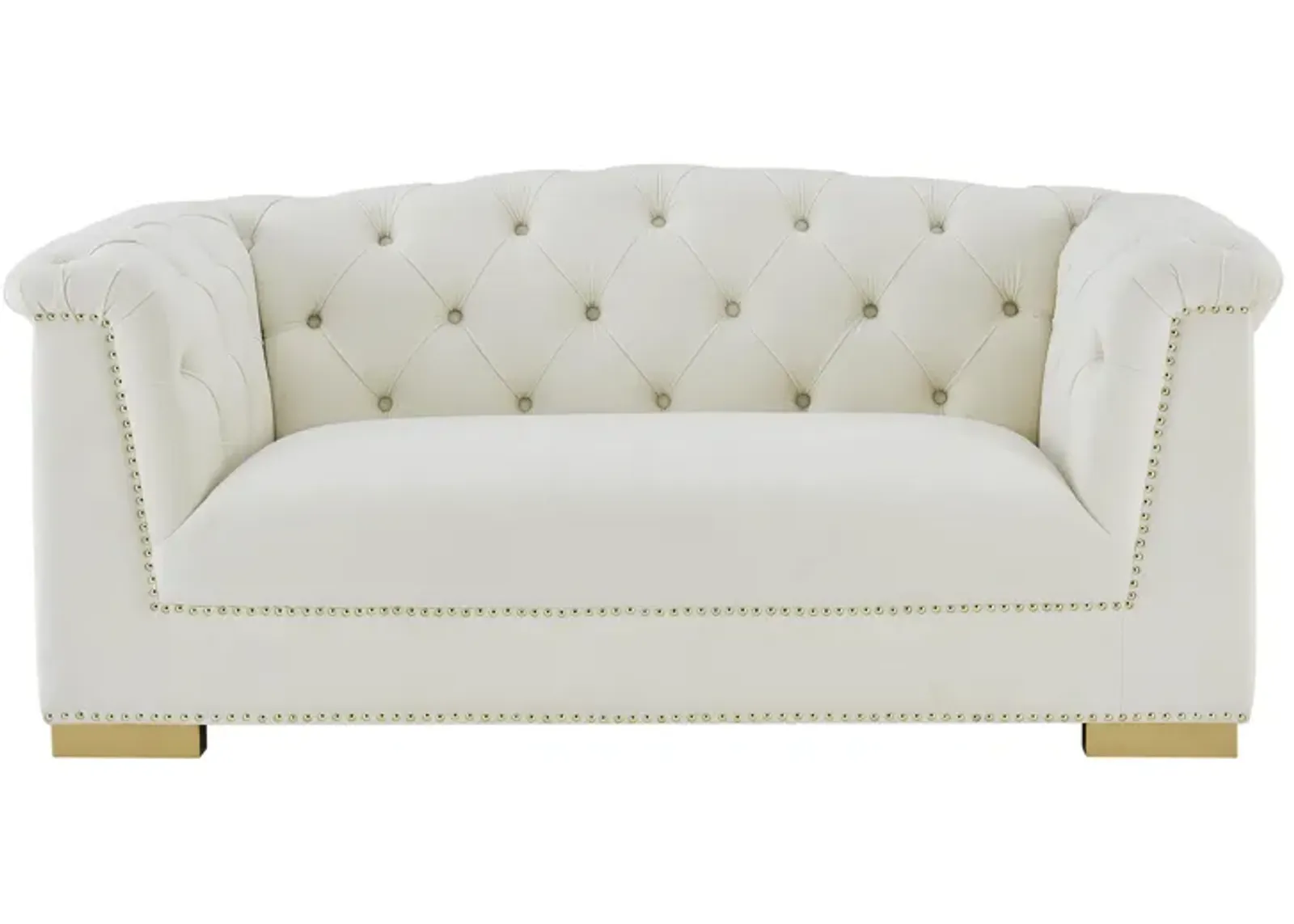 Farah Grey Velvet Loveseat