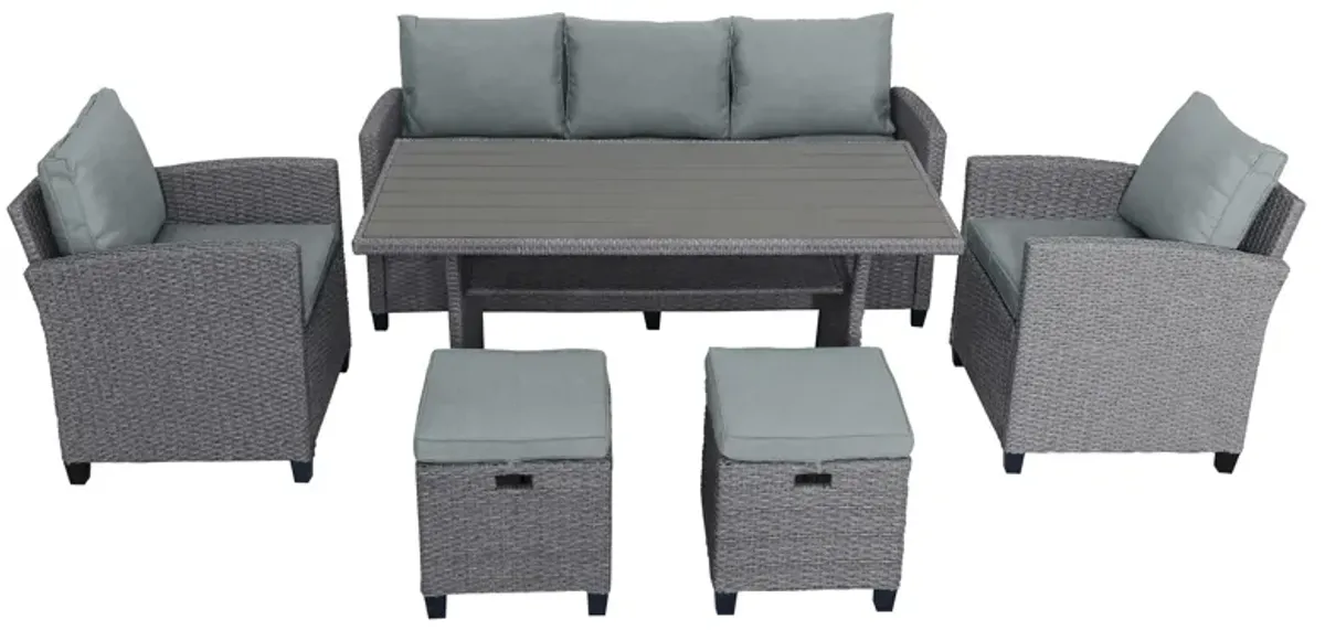 Merax Outdoor Patio Garden Backyard Sofa Chair Set