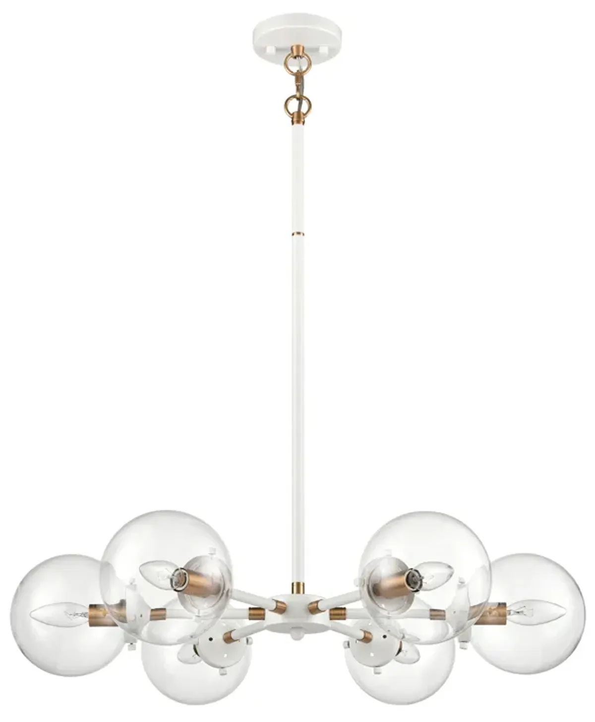 Boudreaux 28'' Wide 6-Light Chandelier - Matte White