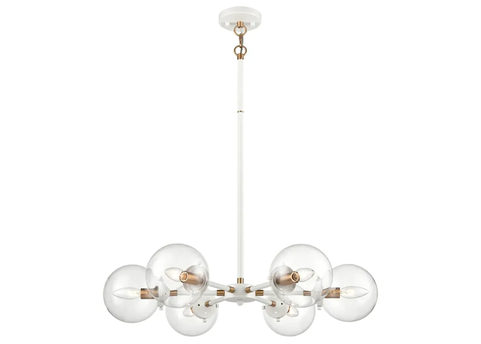 Boudreaux 28'' Wide 6-Light Chandelier - Matte White