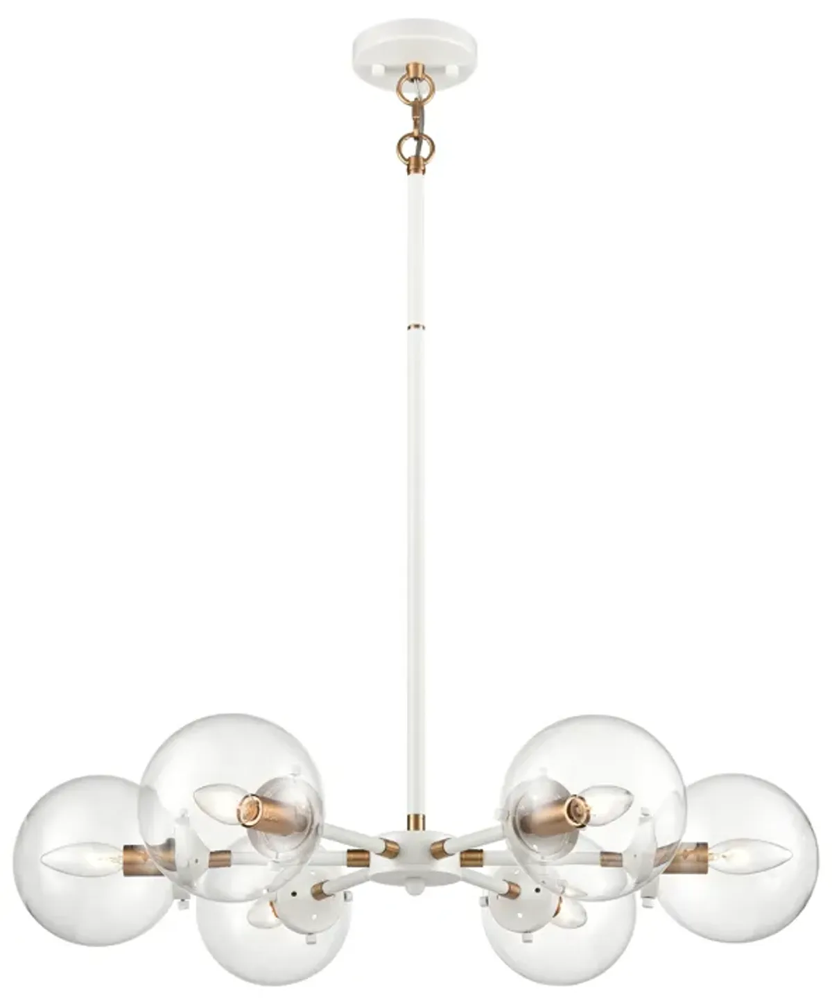 Boudreaux 28'' Wide 6-Light Chandelier - Matte White