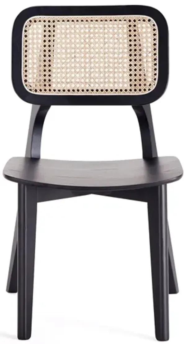 Versailles Black Square Dining Chairs (Set of 2)