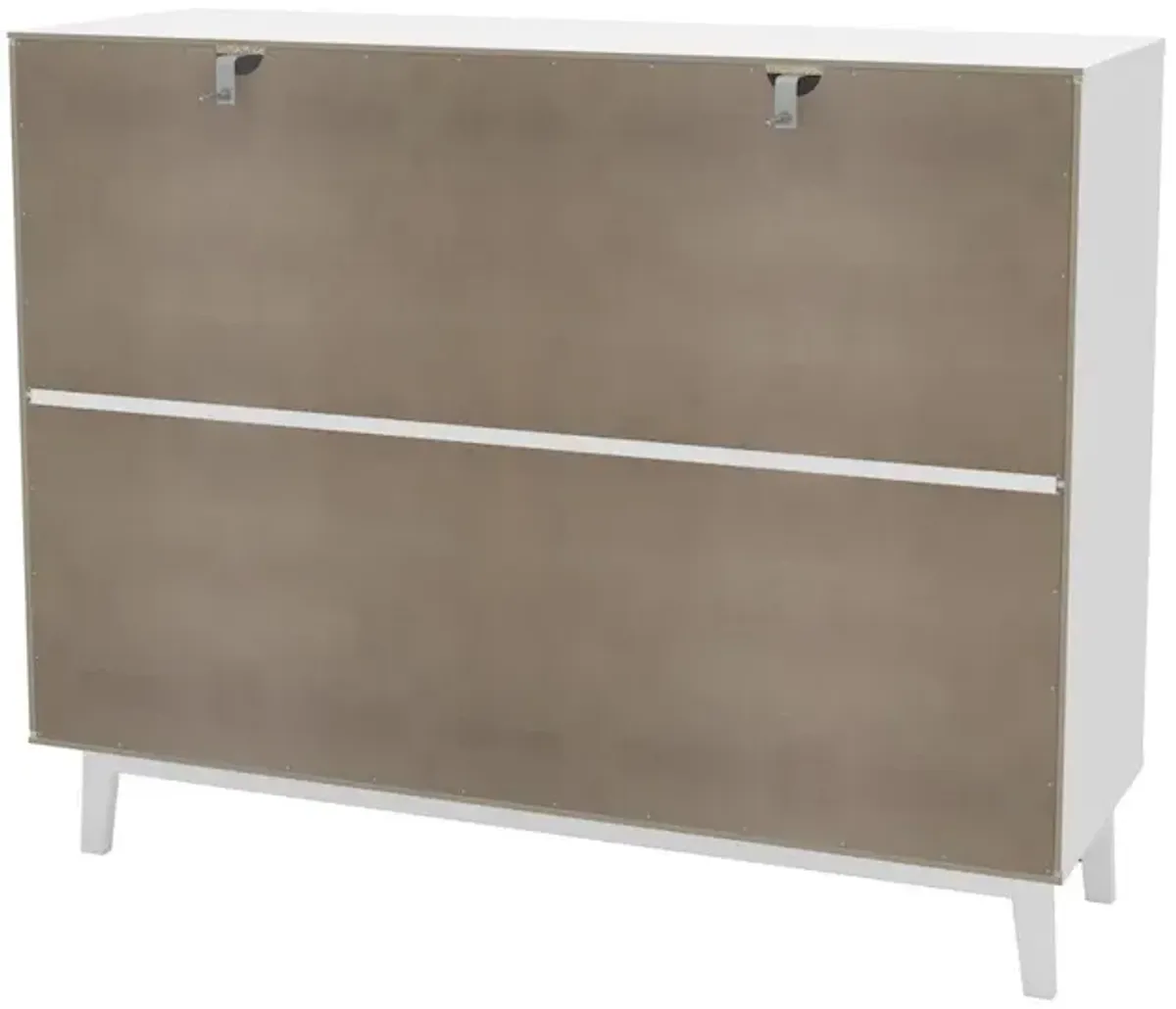 Polifurniture Victoria Modern 6 Drawer Double Dresser, White