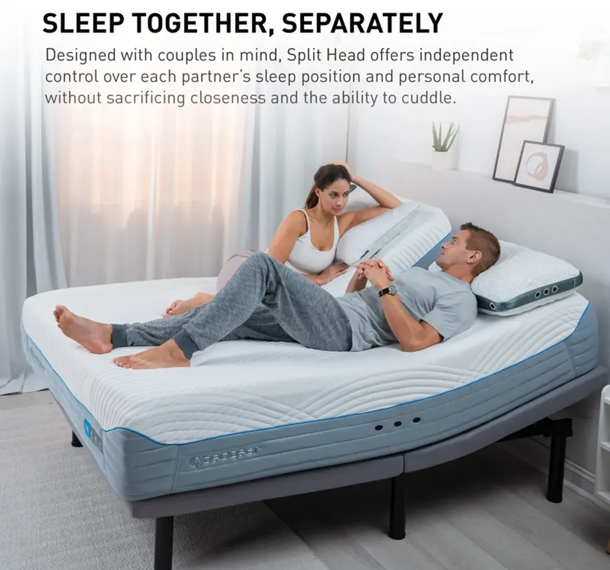 H4 Split Head Queen Hybrid Mattress