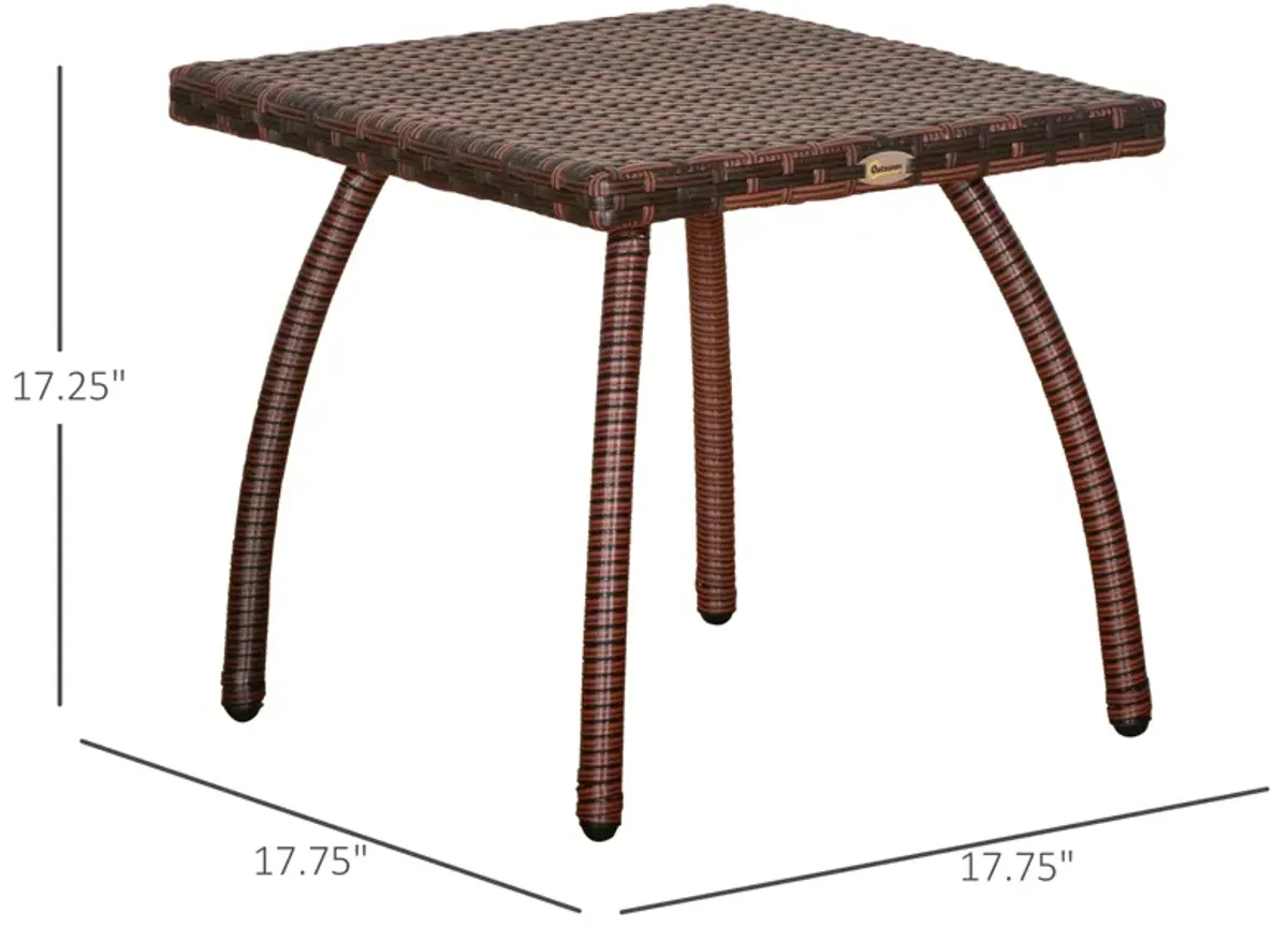 Outdoor Side Table: Wicker Patio Furniture with All-Weather Material