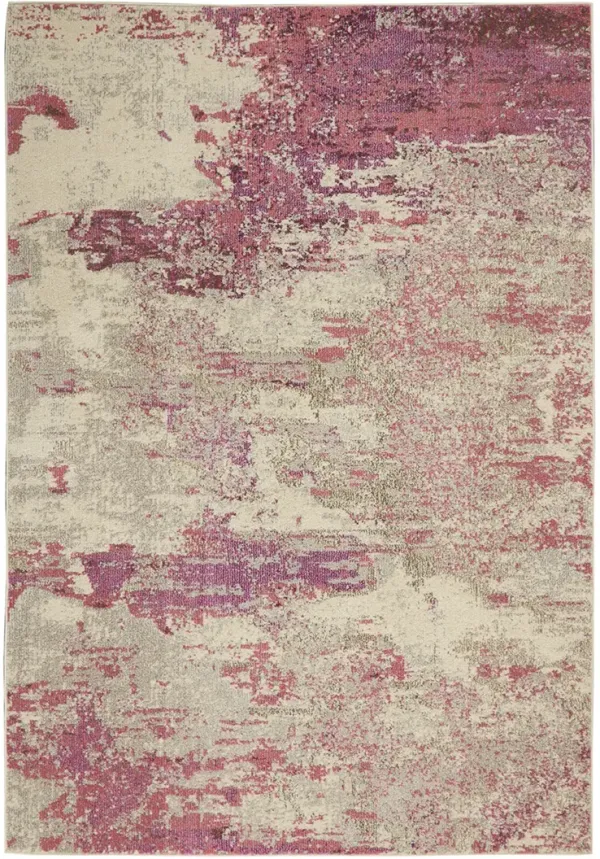 Celestial CES02 Ivory/Pink 3'11" x 5'11" Rug