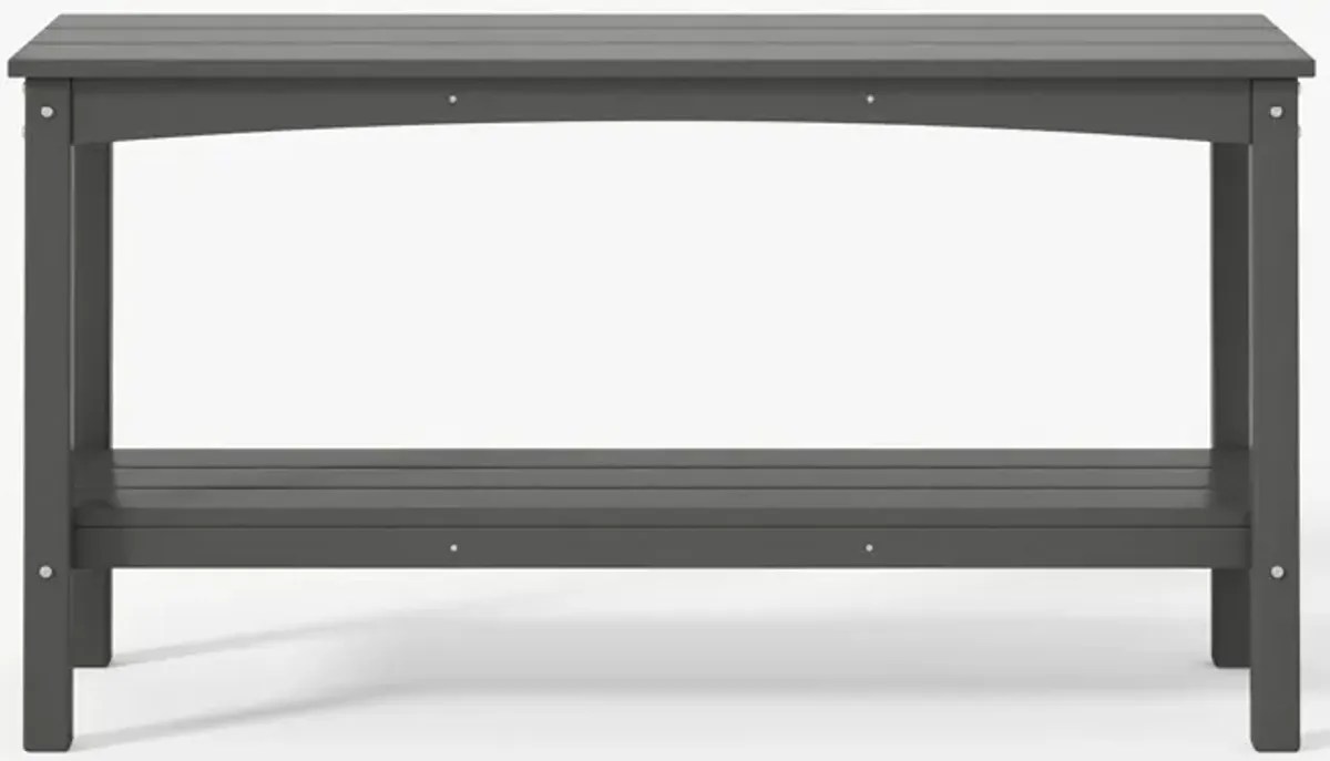 WestinTrends 55" Outdoor Patio HDPE Adirondack 2-Tier Shelf Console Table