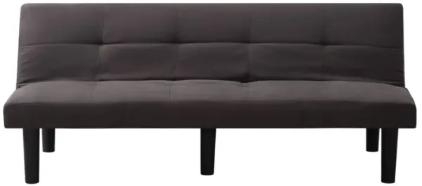 69.7 in. Dark Gray Faux Suede Twin Size Sofa Bed