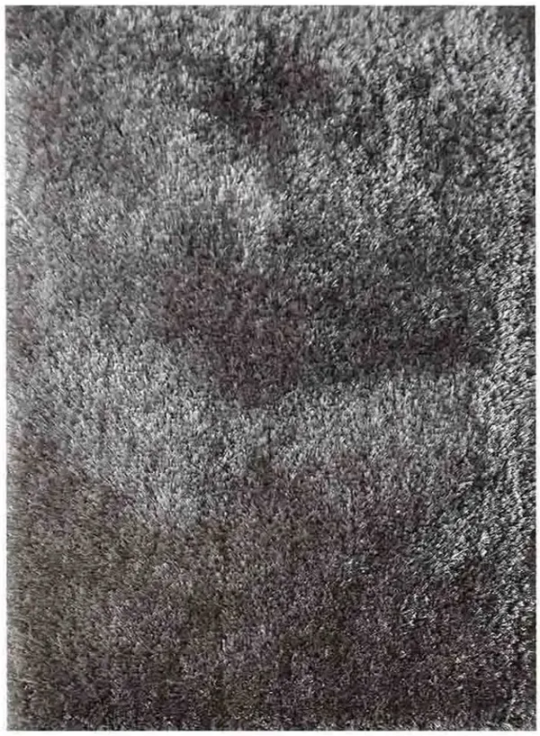 RUGSOTIC CARPETS HAND TUFTED SHAG POLYESTER ECO-FRIENDLY AREA RUGS  - 5'x8', Rectangle, Gray, Solid Plain Design, High Pile Thick Handmade Anti Skid Area Rugs for Living Room, Bed Room K00055