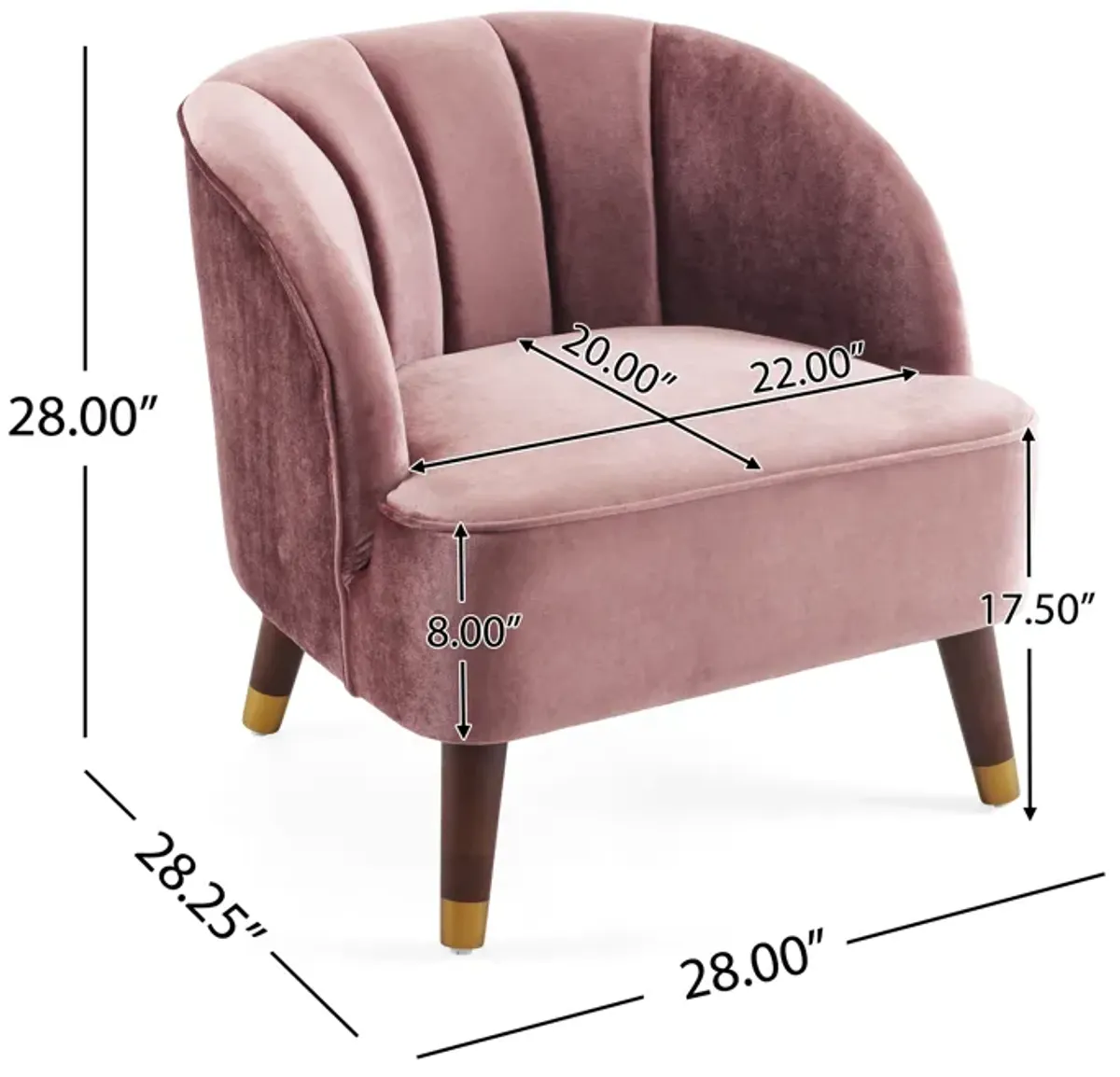 Merax Velvet Barrel Accent Chair