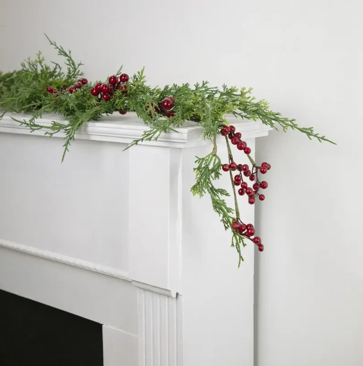 5' x 10" Frosted Red Berry Artificial Christmas Garland  Unlit