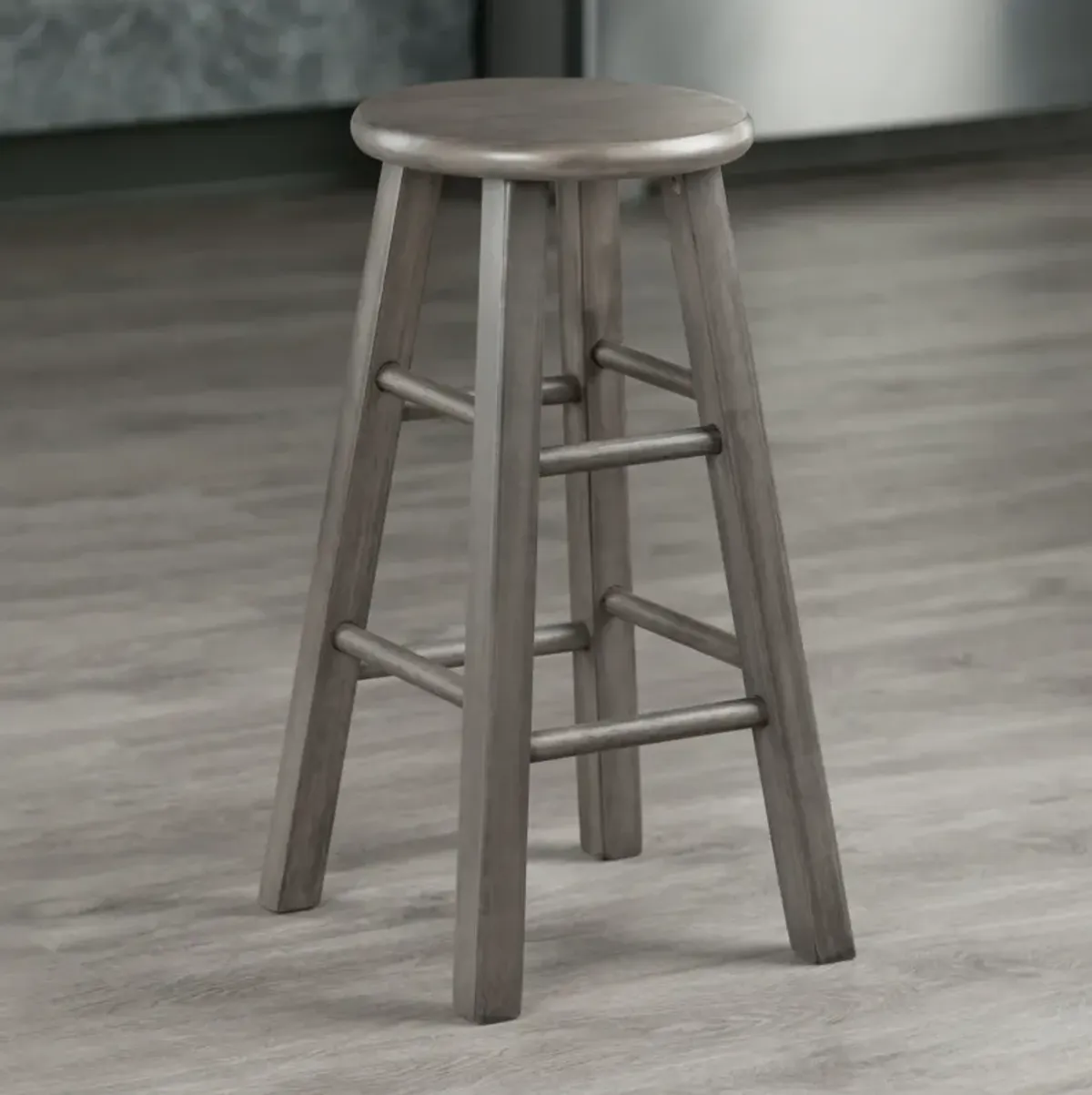 Winsome Ivy Bar Stool, 29", Rustic Gray Finish