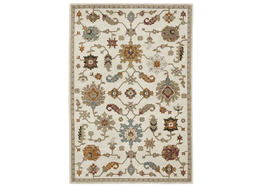 Andorra 6'7" x 9'6" Ivory Rug