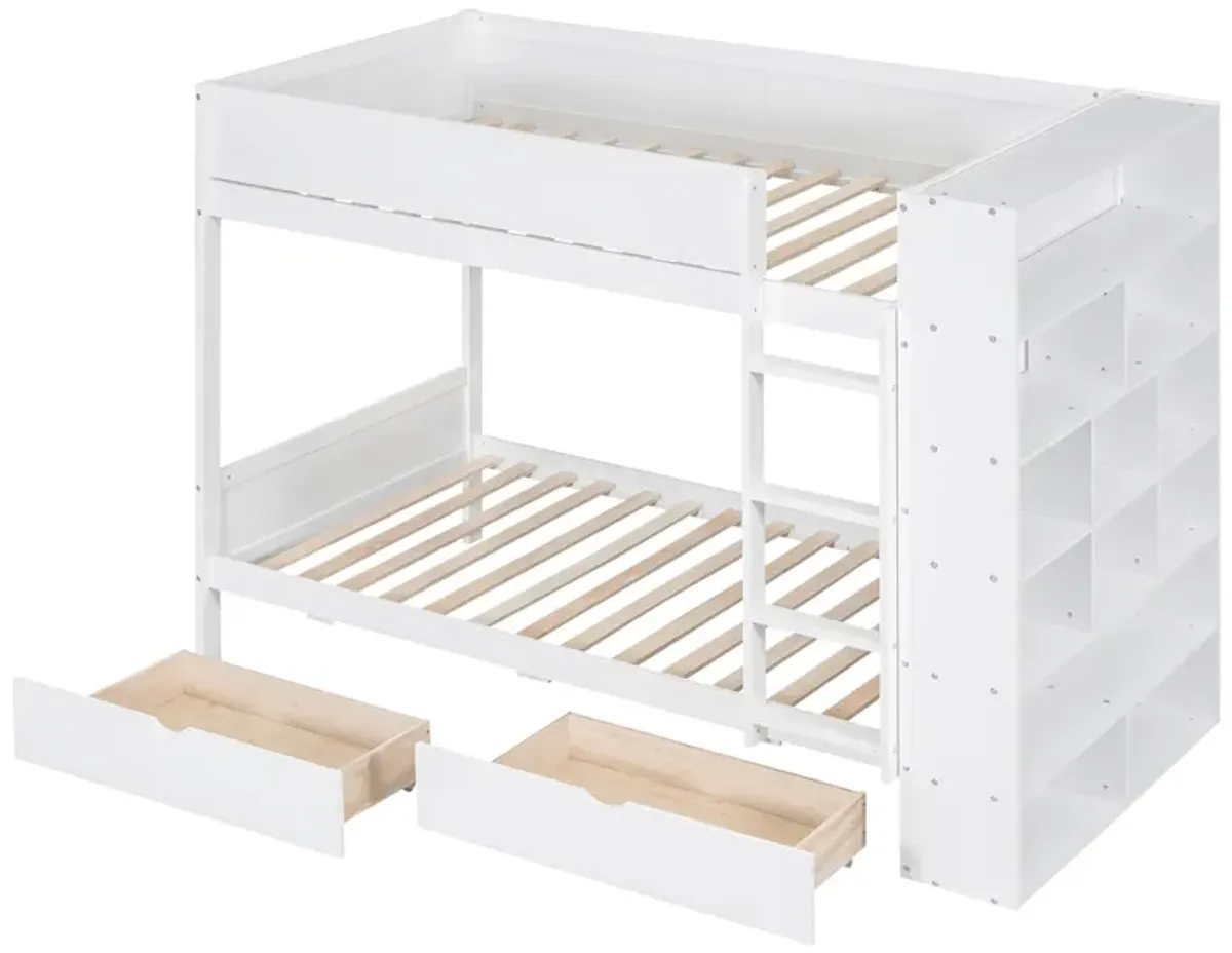 Merax Storage Bunk Bed With 2 Drawers