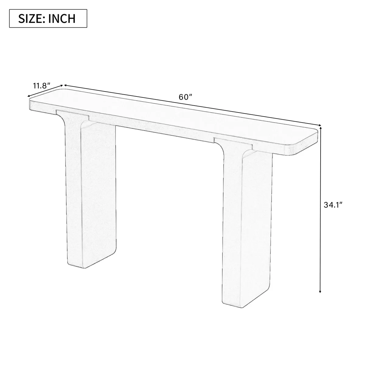 Merax Elegant Acacia Veneer Entryway Console Table