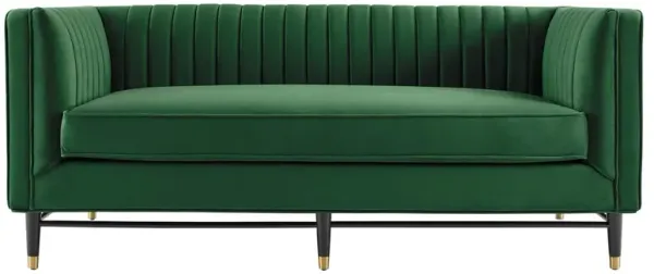 Devote Channel Tufted Performance Velvet Loveseat