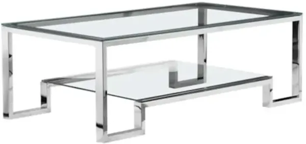 Pangea Home Z-Laurence Long Coffee Table Steel