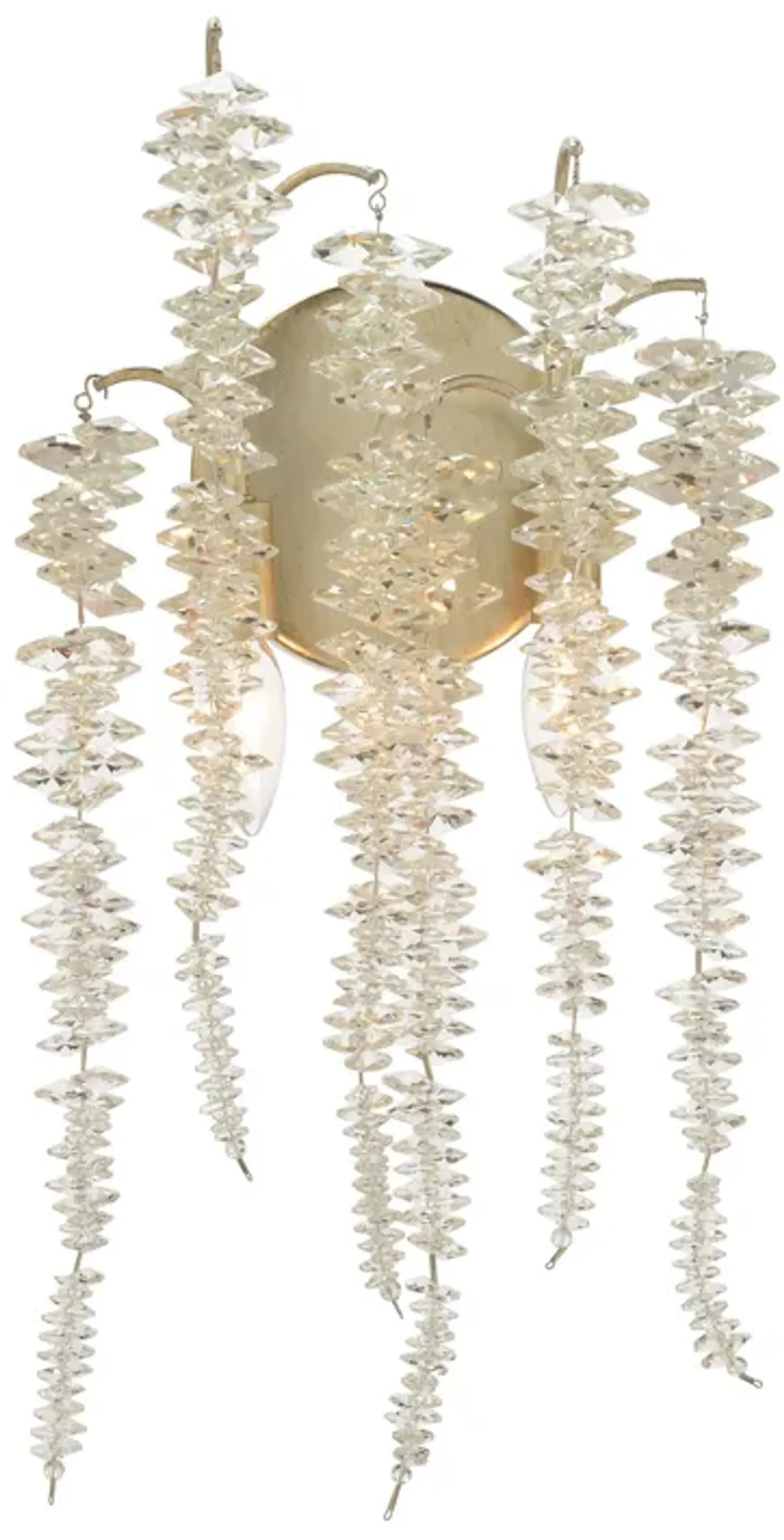 Cascading Crystal Two-Light Wall Sconce