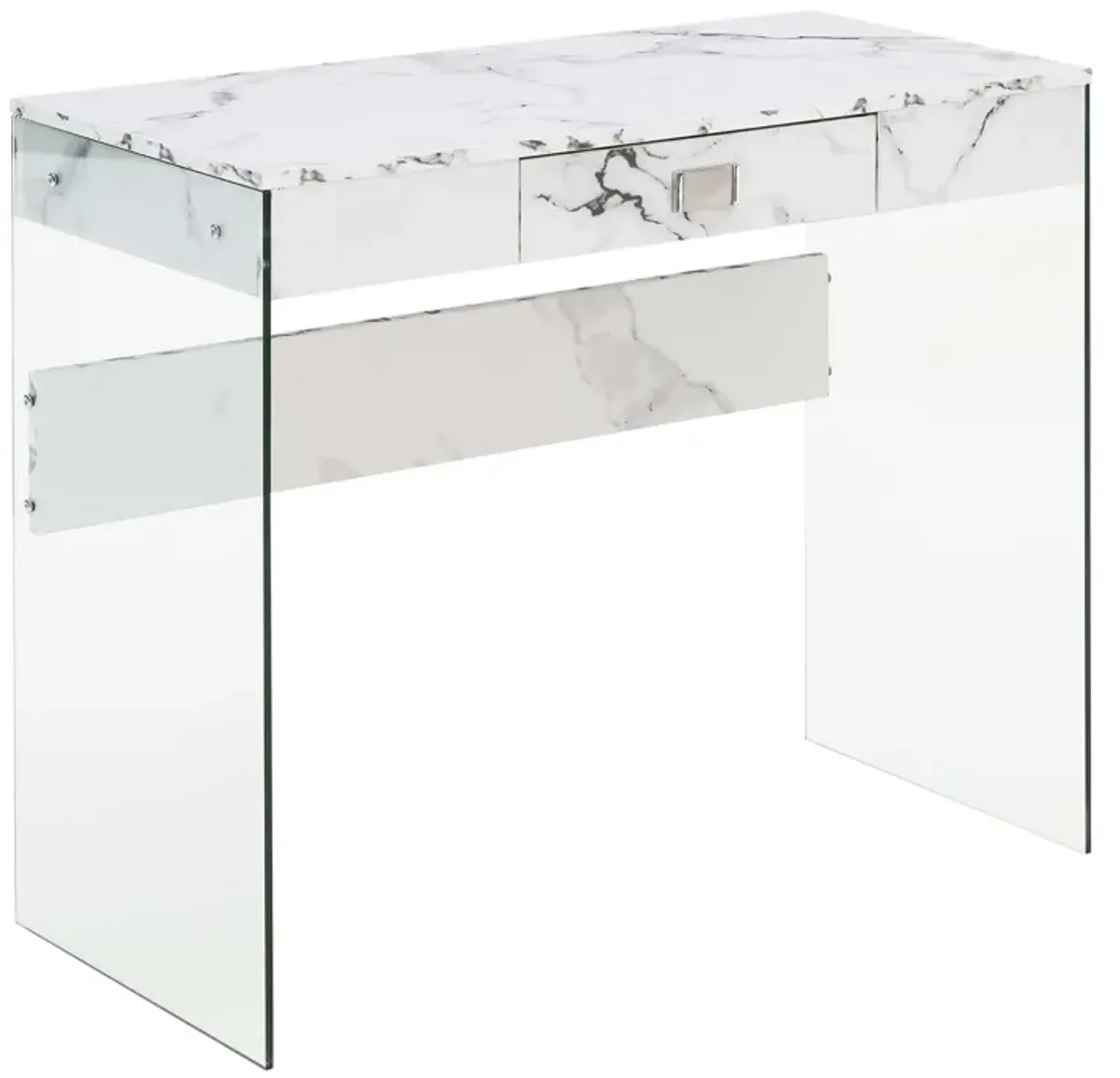 Convenience Concepts SoHo 1 Drawer Glass 36 inch Desk