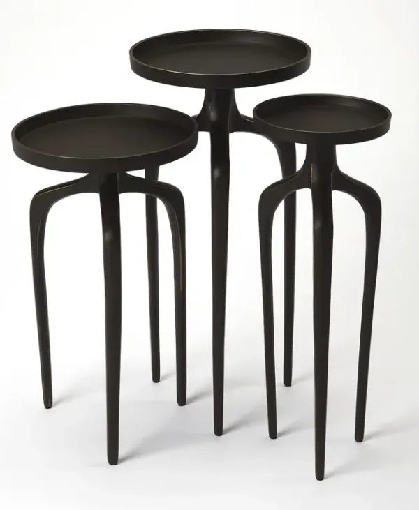 Tray Black Aluminum Side Tables, Belen Kox