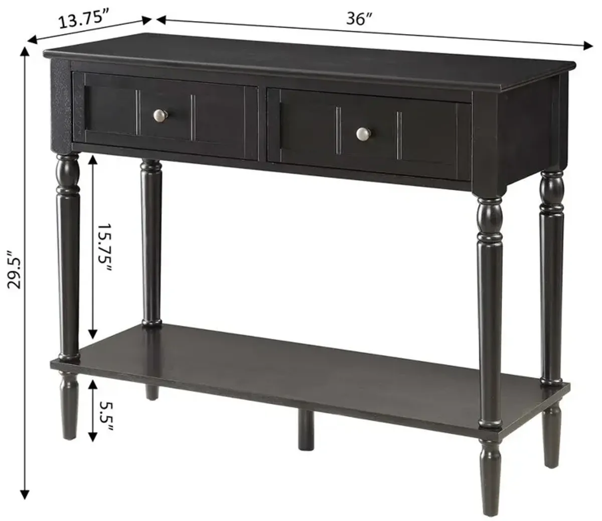 Convience Concept, Inc. French Country Two Drawer Hall Table