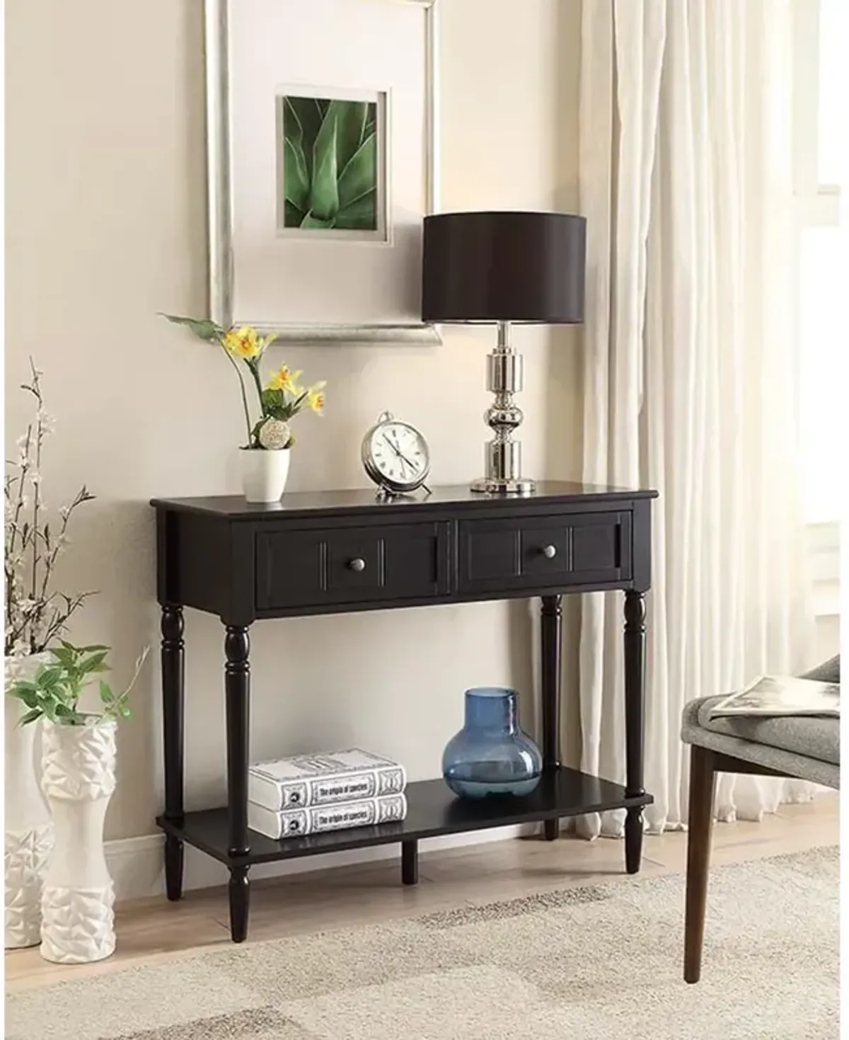 Convience Concept, Inc. French Country Two Drawer Hall Table