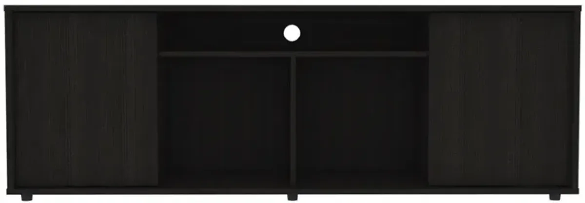 Falmouth Rectangle 3-Shelf TV Stand Black Wengue