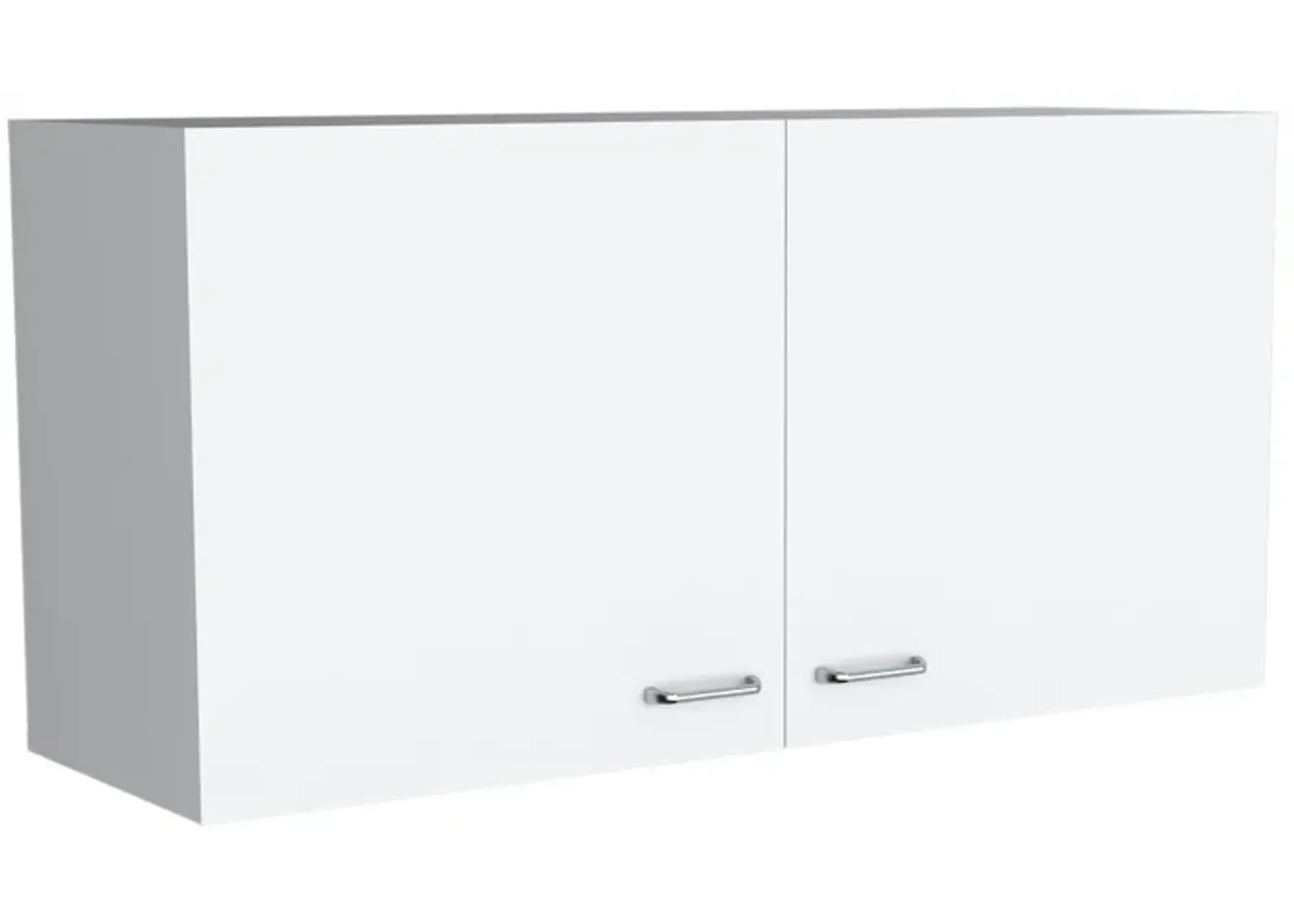 Salento Wall Double Door Cabinet, Two Shelves, White - Kitchen