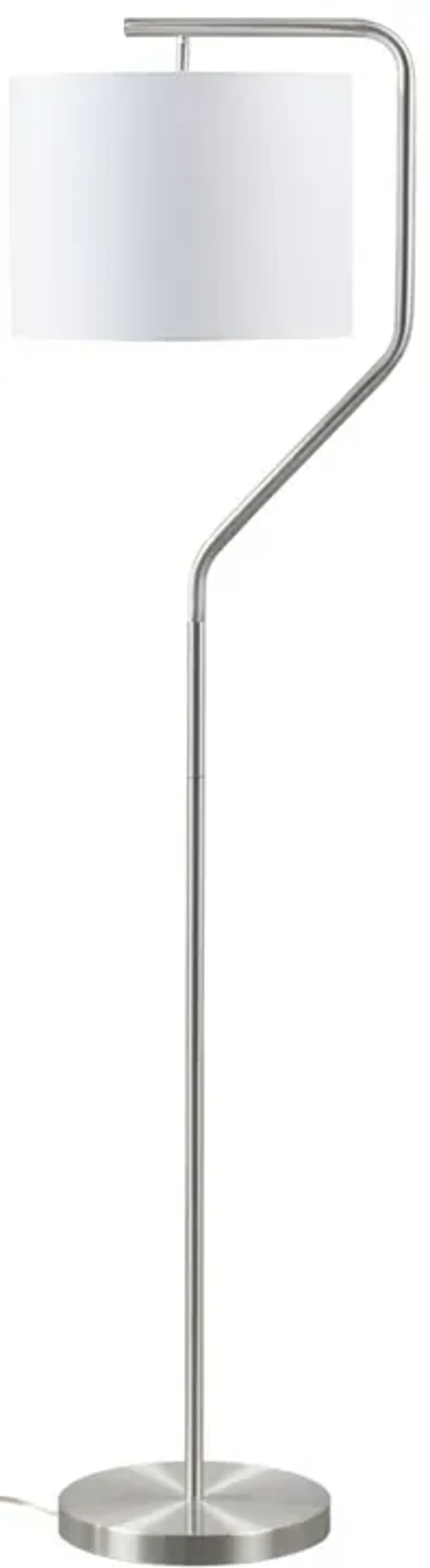 Gracie Mills Delores Contemporary Angular Arched Metal Floor Lamp