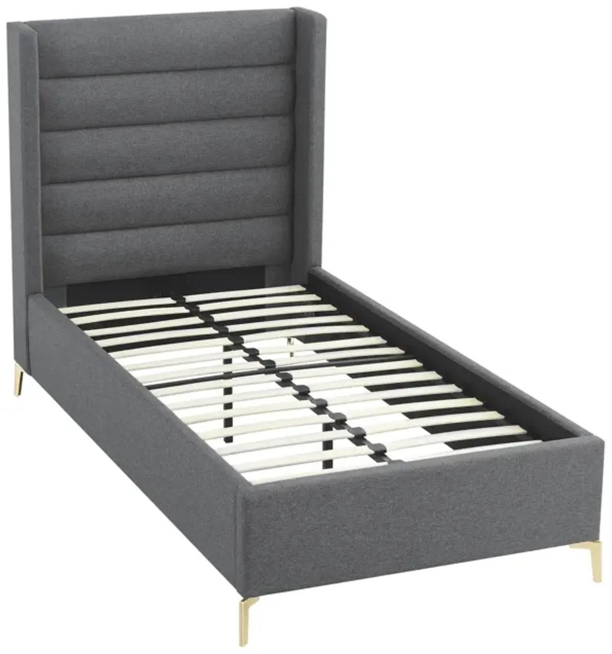 Inspired Home Ames Velvet Platform Bed