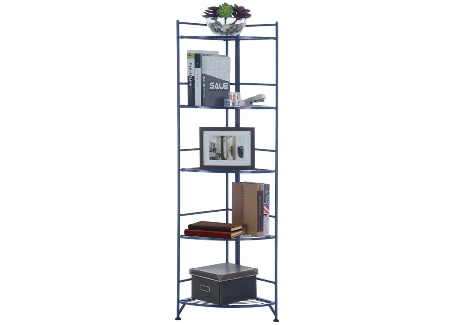 Xtra Storage 5 Tier Folding Metal Corner Shelf