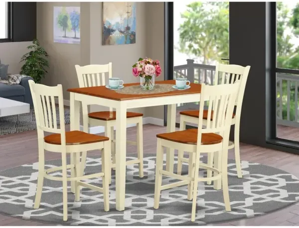 5 Pc counter height Dining set - counter height Table and 4 Kitchen Chairs.