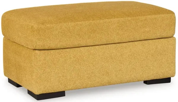 Viena Rectangular Accent Ottoman, Soft Yellow Faux Velvet 24x39 Inch - Benzara