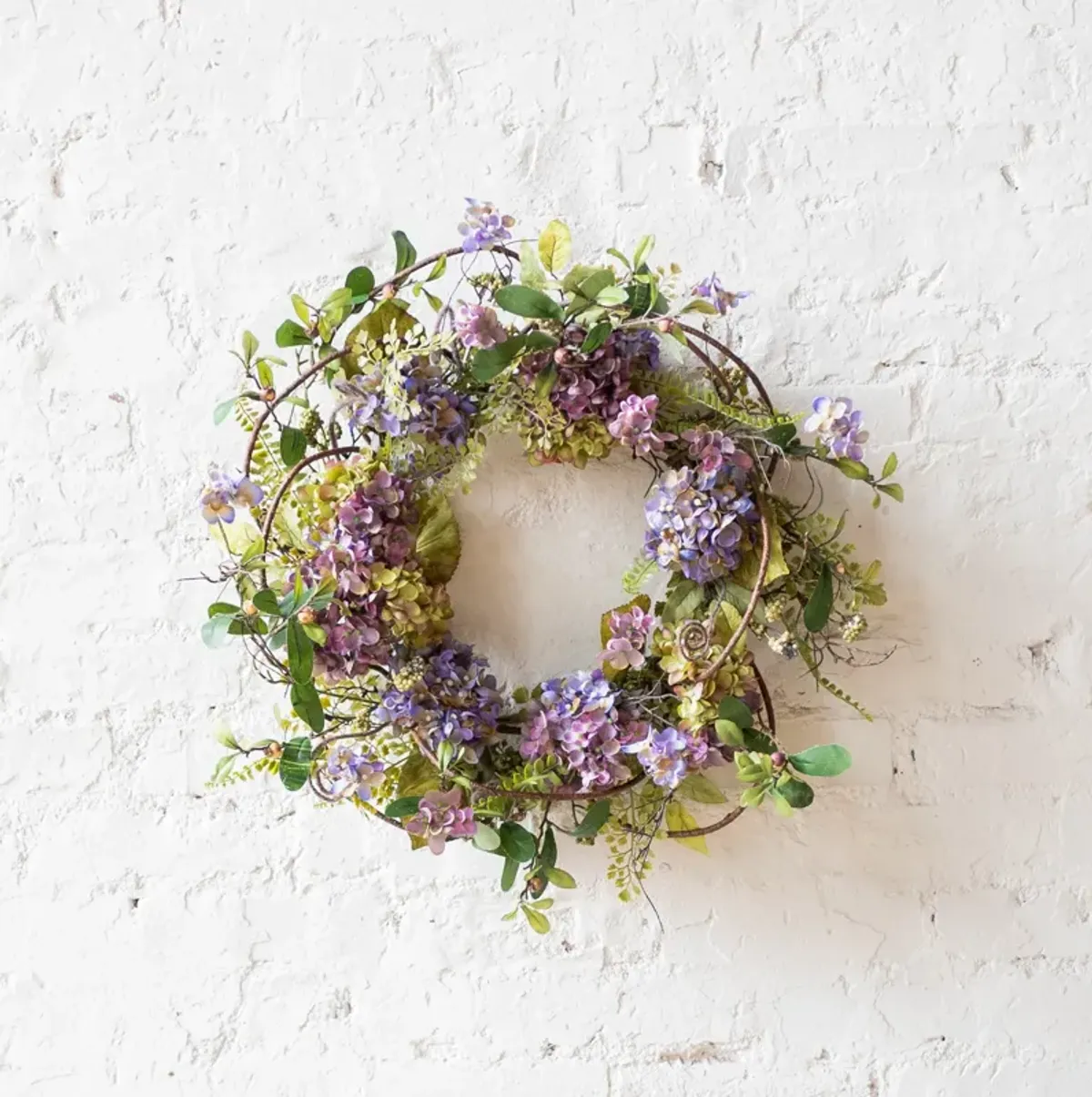 Hydrangea Wreath for Elegant Spring or Summer Home Décor