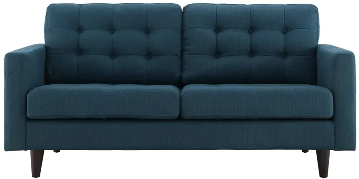 Empress Upholstered Fabric Loveseat