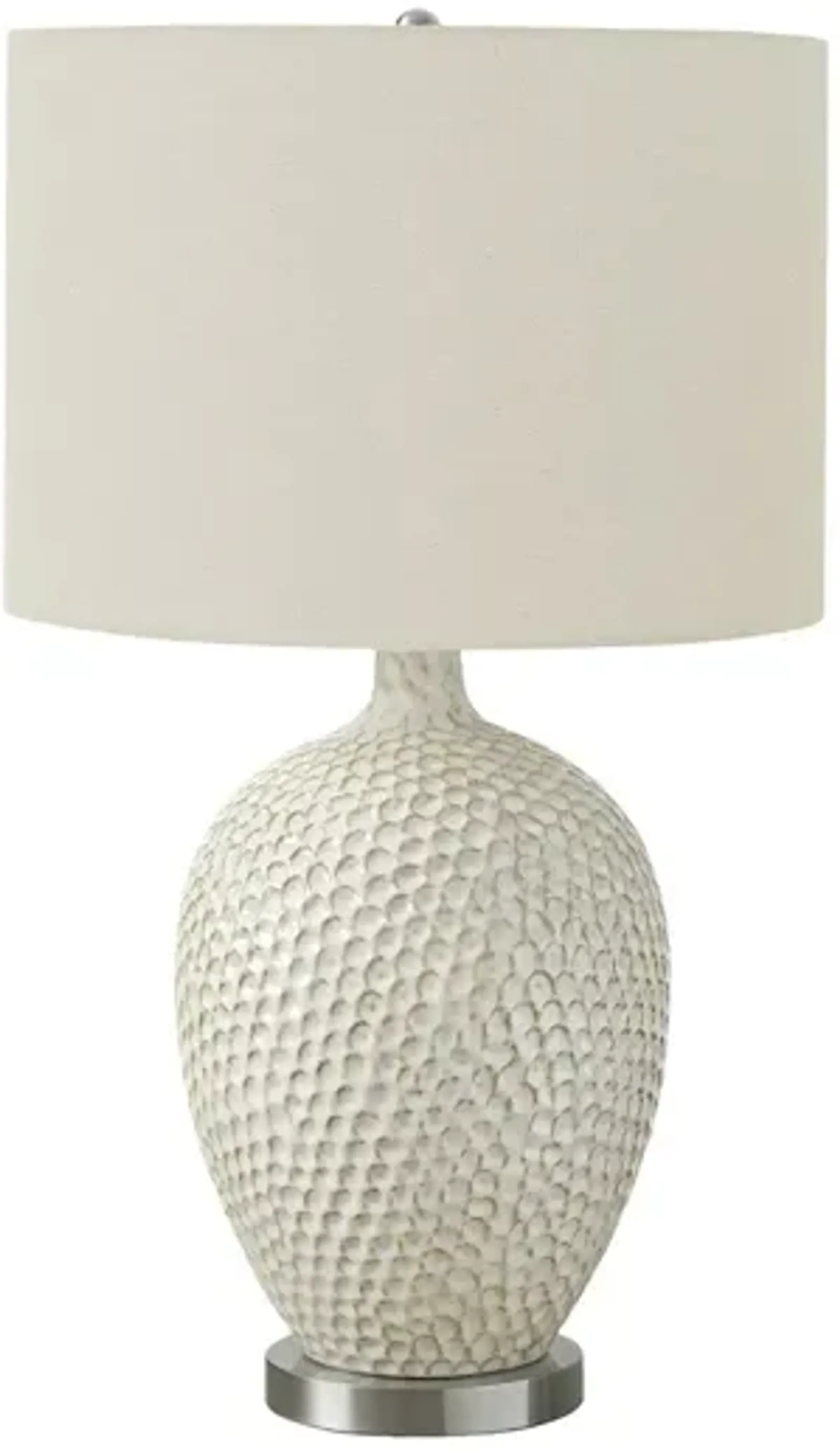 Monarch Specialties I 9607 - Lighting, 28"H, Table Lamp, Cream Ceramic, Ivory / Cream Shade, Contemporary