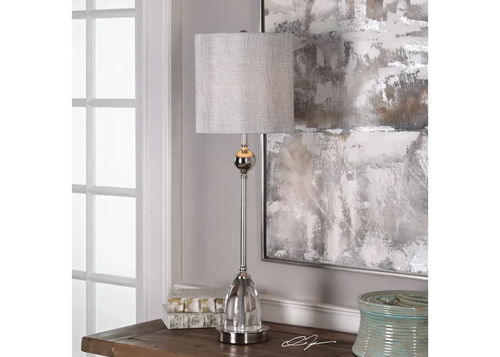 Uttermost Gallo Nickel Buffet Lamp