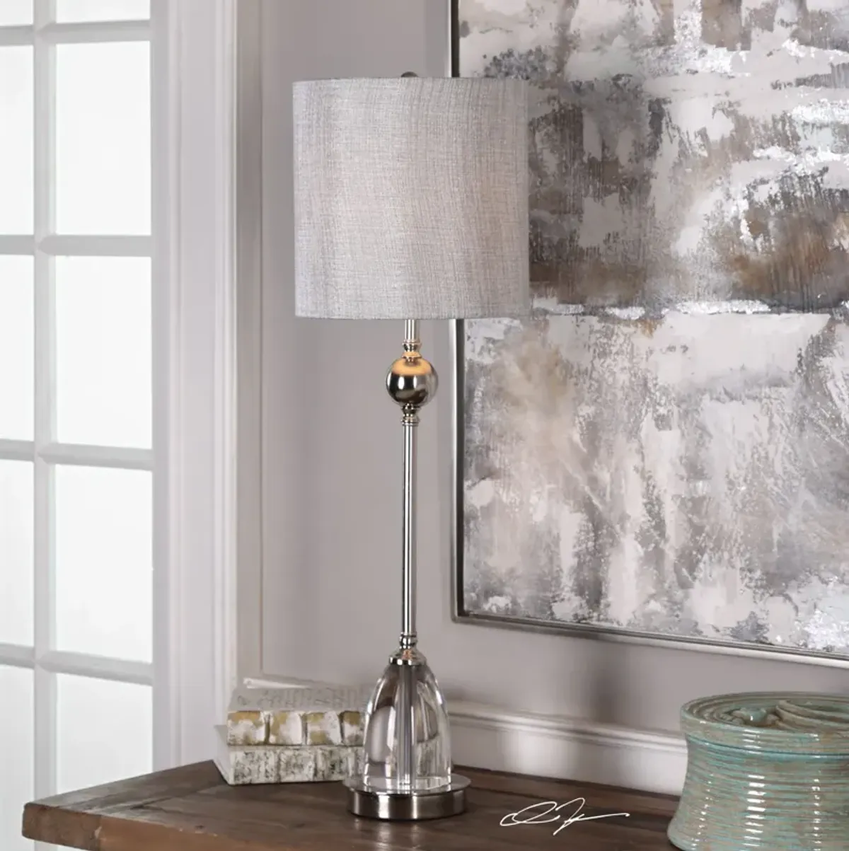 Uttermost Gallo Nickel Buffet Lamp