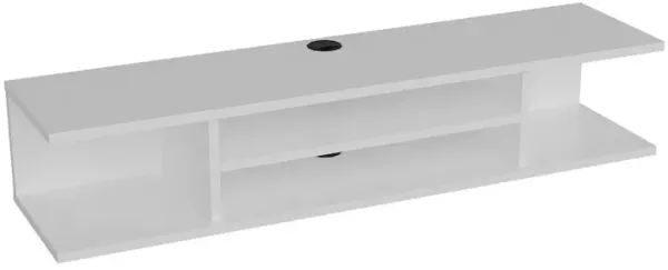 Decorotika Pivot Floating Tv Stand - White