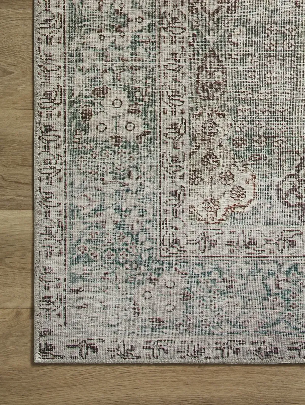 Jules JUL08 Emerald/Antique Ivory 7'6" x 9'6" Rug by Chris Loves Julia × Loloi