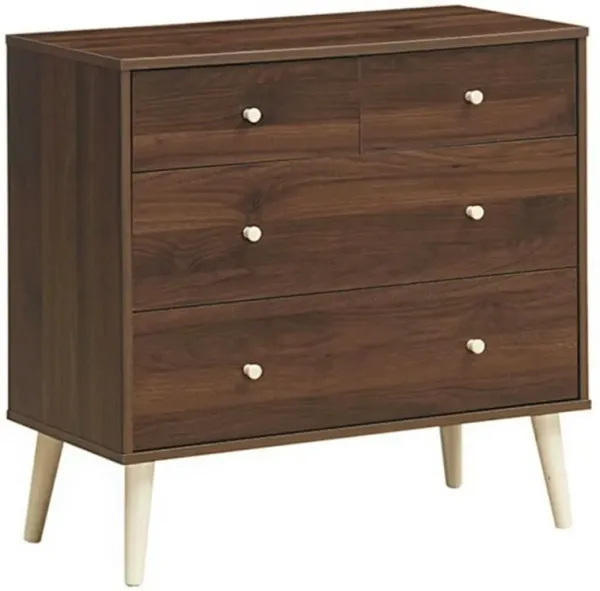 Hivvago Espresso Modern FarmHome 4 Drawer Easy Glide Storage Dresser