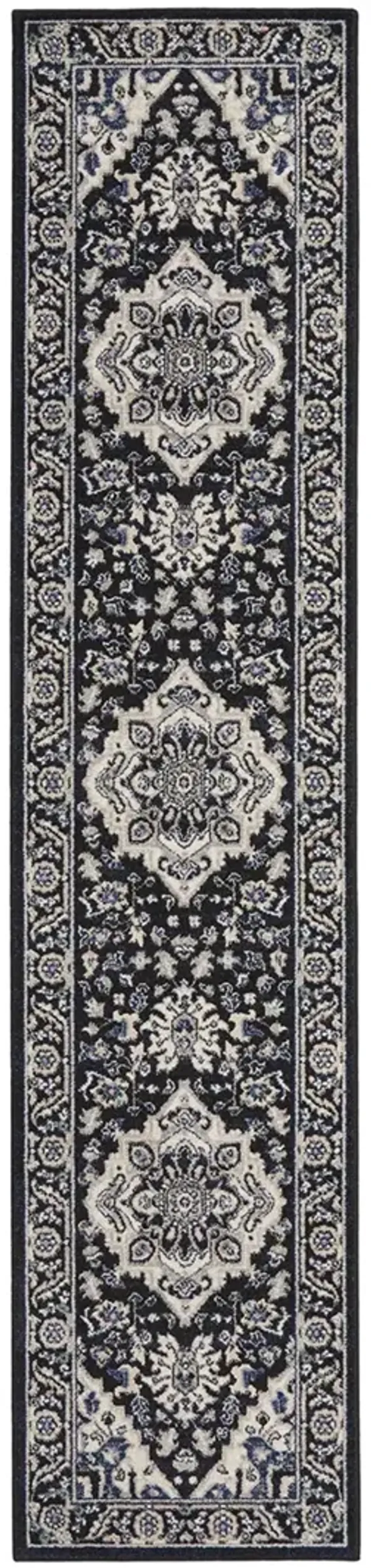 Passion PSN33 Black/Ivory 2'2" x 10' Rug