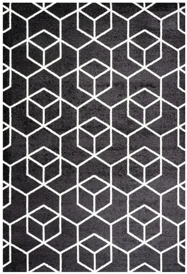 Tumbling Blocks Modern Geometric Area Rug