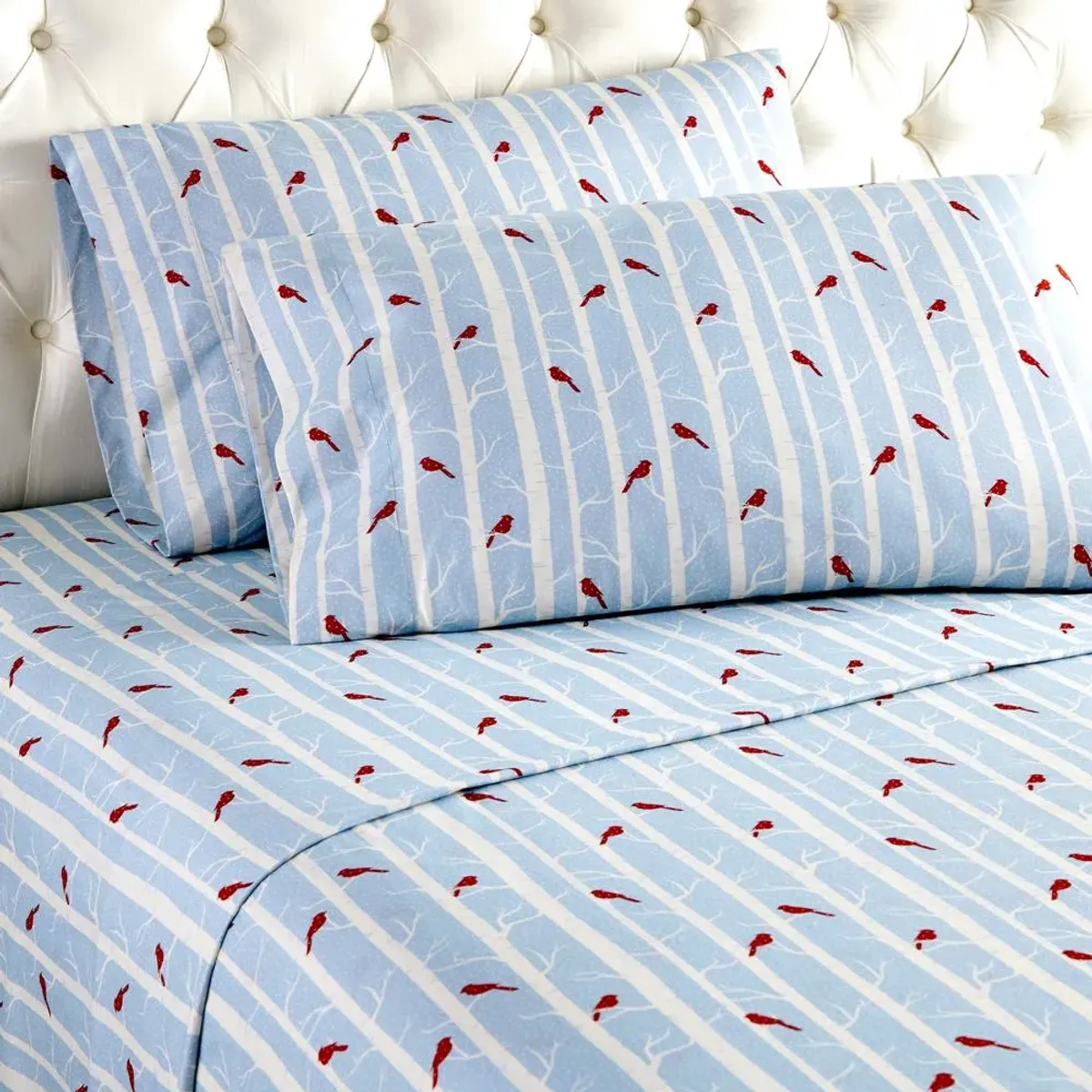 Micro Flannel Printed Deep-Pocket Sheet Set