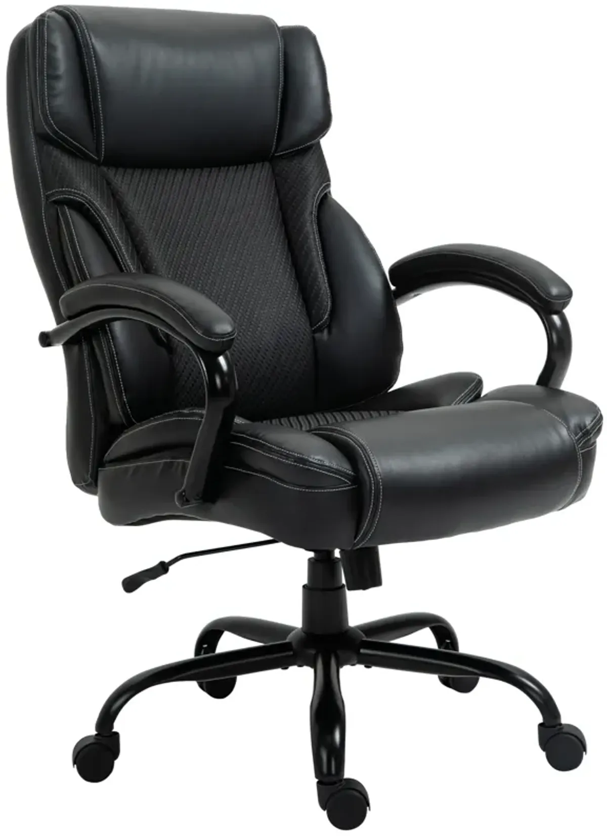 Faux Leather Executive Office Chair Tall Computer Chair with Adjusted Height