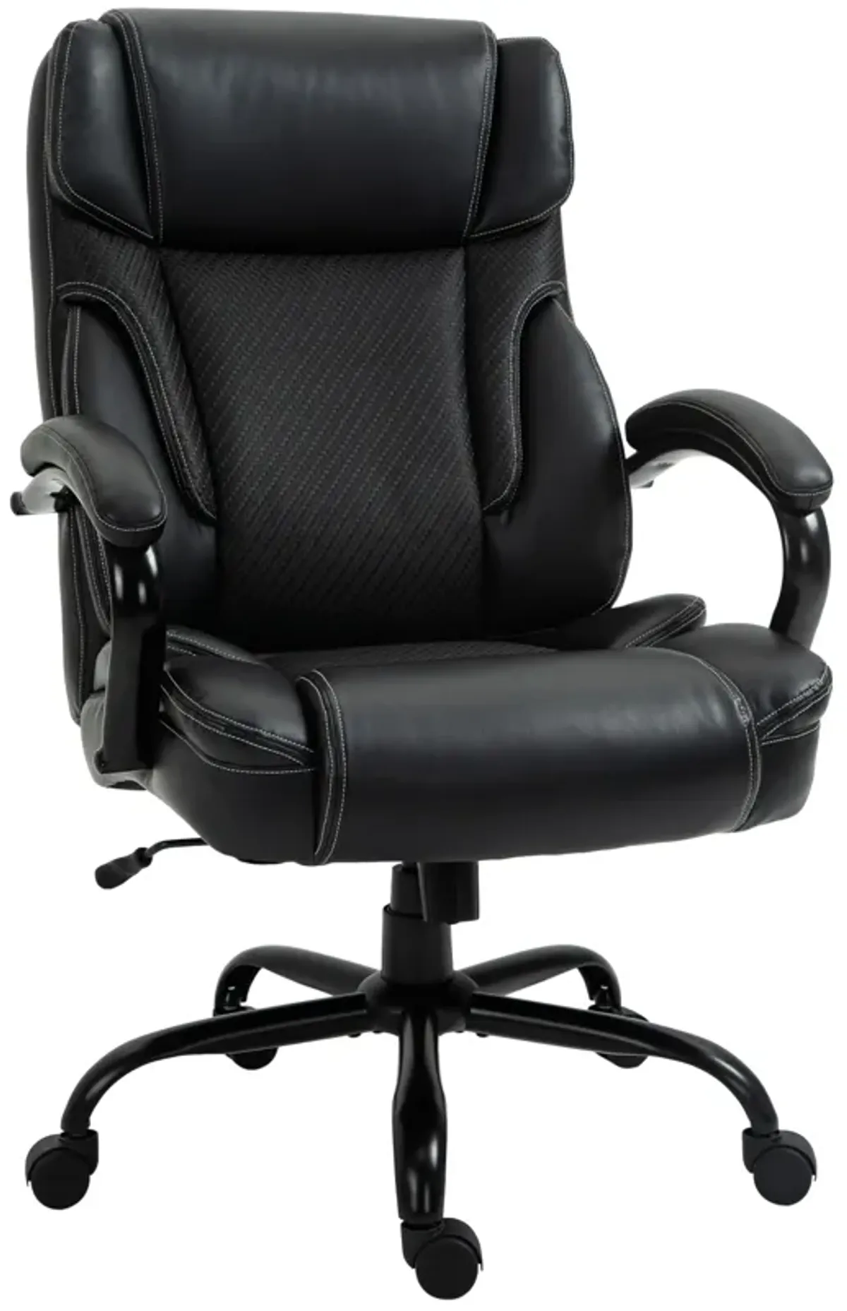 Faux Leather Executive Office Chair Tall Computer Chair with Adjusted Height