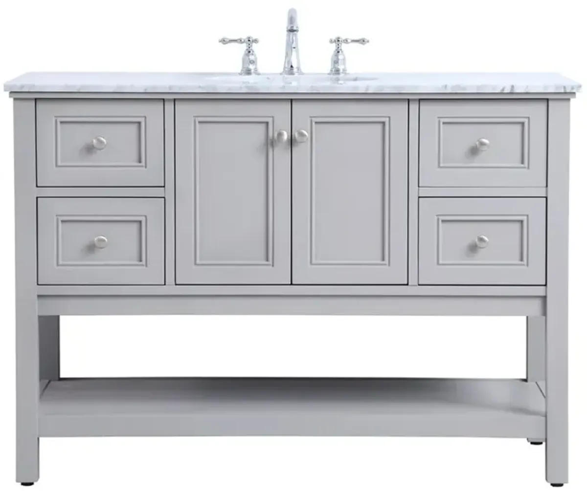 Elegant Kitchen and Bath 48 inch Single bathroom vanity in natural wood